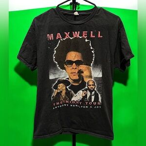 Maxwell tour Black Graphic T-Shirt MEDIUM